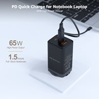 WEWATCH 65W GaN szybka ładowarka szybkie ładowanie porty 2C1A typ C PD USB przenośna ładowarka podróżna szybka ładowarka do laptopa iphone 3